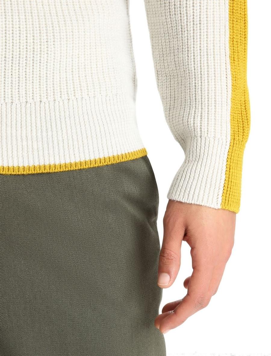 Ecru Heather / Silent Gold Icebreaker Merino Lodge Long Sleeve Half Zip Men's Sweaters | AU 1213NWYB